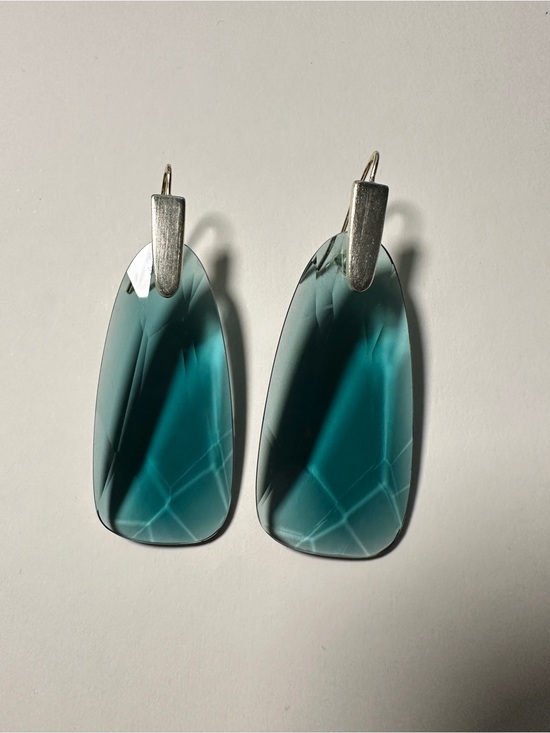 Kendra Scott Jewelry - Kendra Scott "Maize" Drop Earrings teal blue/gold discontinued